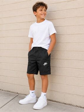 Nike Boys Charcoal Athletic Shorts Size M